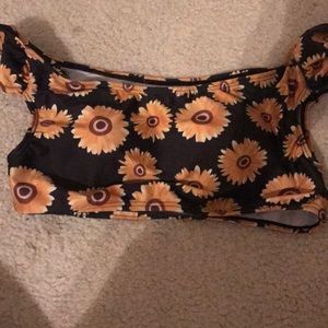 Sunflower off shoulder bathing suit top